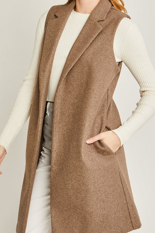 JQ Fleece Long Line Vest