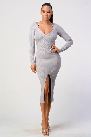 KNIT SWEATER DRESS