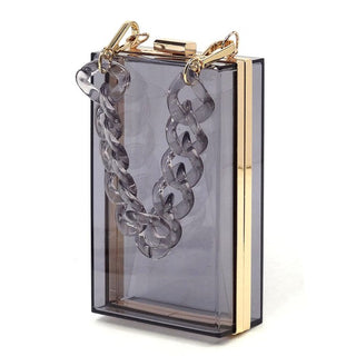 Clear Clutch Bag | Acrylic Chain Bag | UniBou, Inc