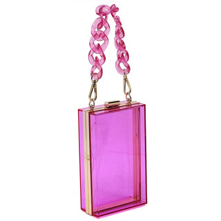 Clear Clutch Bag | Acrylic Chain Bag | UniBou, Inc