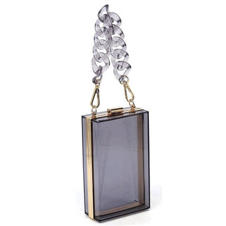 Clear Clutch Bag | Acrylic Chain Bag | UniBou, Inc