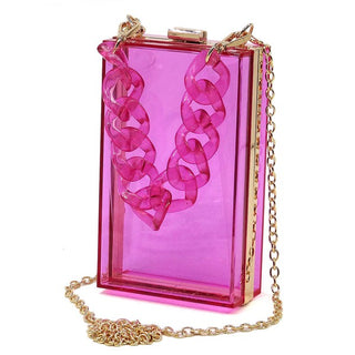 Clear Clutch Bag | Acrylic Chain Bag | UniBou, Inc