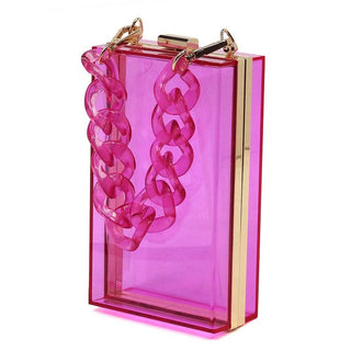 Clear Clutch Bag | Acrylic Chain Bag | UniBou, Inc