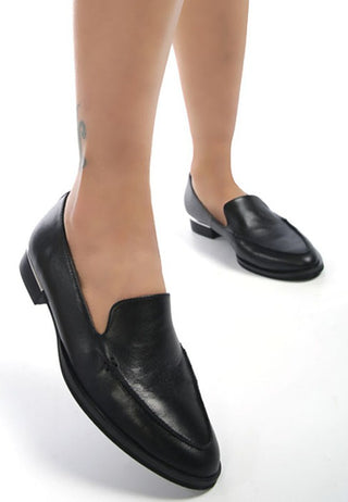 Women's Black Loafers | Leather Slip-On Loafers | UniBou, Inc