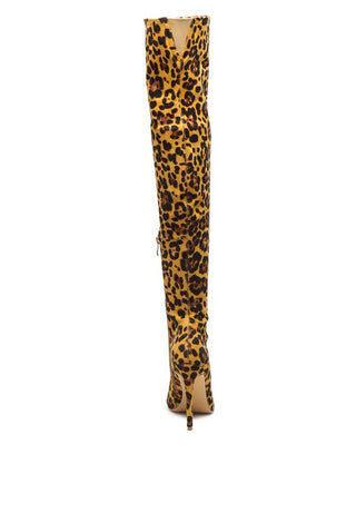 Leopard Heeled Boots