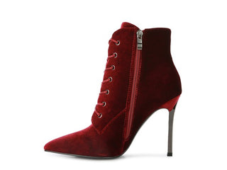 BORNSTA Velvet High Heeled Velvet Boots