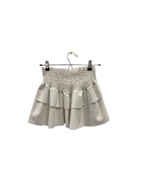Leather Smock Ruffle Skirt