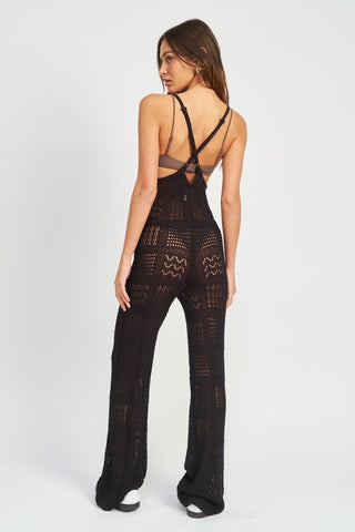 STRAIGHT LEG CROCHET JUMPSUIT