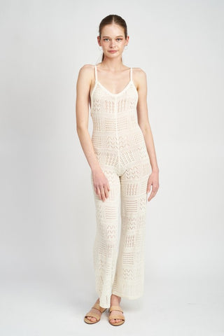 STRAIGHT LEG CROCHET JUMPSUIT