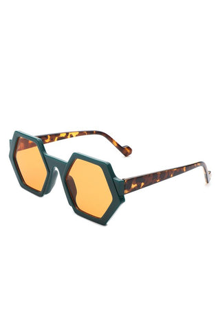 Geometric Round  Tinted Fashion Sunglasses