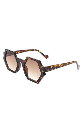 Geometric Round  Tinted Fashion Sunglasses