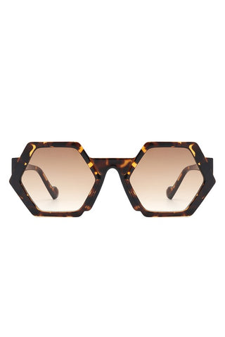 Geometric Round  Tinted Fashion Sunglasses