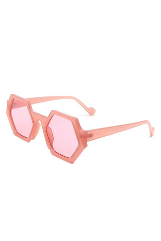 Geometric Round  Tinted Fashion Sunglasses