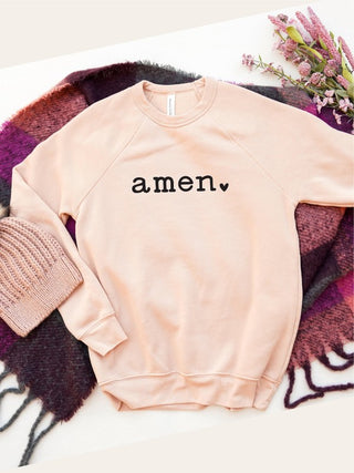 Amen Heart Sweatshirt | Women's Print Sweatshirt | UniBou, Inc