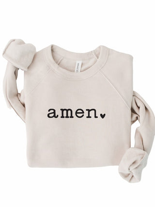 Amen Heart Sweatshirt | Women's Print Sweatshirt | UniBou, Inc