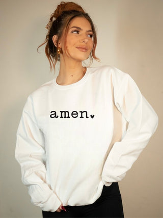 Amen Heart Sweatshirt | Women's Print Sweatshirt | UniBou, Inc