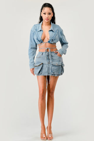 Denim Desire Crop Jacket