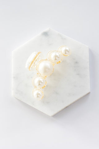 Pearl Hair Claw Clip Set - 2PK