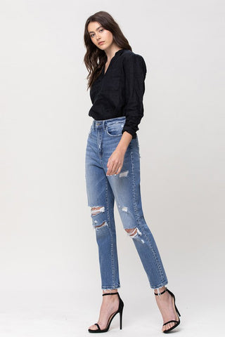 Super High Rise Stretch Mom Jeans