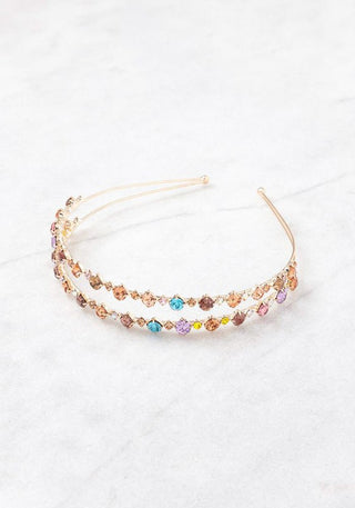 MULTI COLORED RHINESTONE HEADBAND