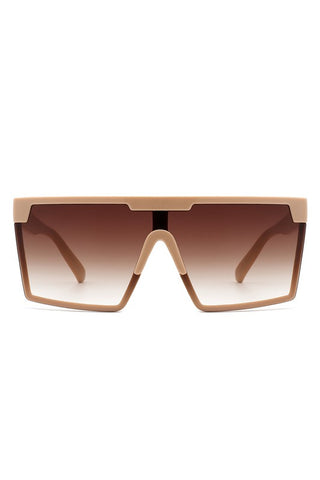 Oversize Square Flat Top Fashion Women Sunglasses