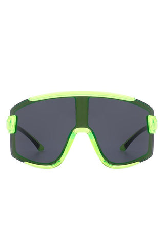 Oversize Sporty Square Chunky Shield Sunglasses