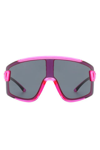 Oversize Sporty Square Chunky Shield Sunglasses